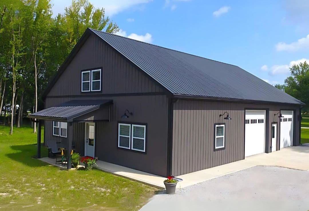 Barndominium with 2-Car Garage by Metal America