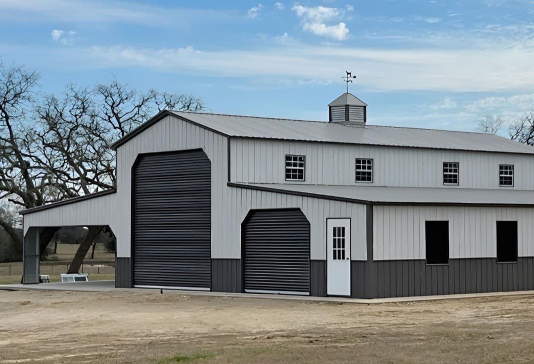 Combo Barndominium White by Metal America